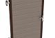 DF deur 180cm tropical brown compleet met lux hang en sluitwerk (speciale poortpaal nodig)