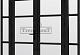 Steel Look raam 223x220cm zwart module H-03 met dubbele openslaande deuren