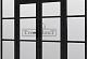 Steel Look raam 276x220cm zwart module C-03 met dubbele openslaande deuren
