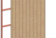 Wandmodule B sponningplank verticaal 163x220cm eiken onbehandeld