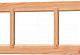 Vast panoramaraam 34,2x107,2cm onbeh incl losse voorzetroede, enkel glas, hang- en sluitwerk
