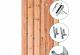 Tuindeur Privacy 195x120cm recht red class met rvs slot + ijzeren frame