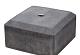 Betonpoer half model 18x18x10cm antraciet met velling kant, M20 huls