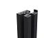 Boston alu H paal zwart 7,5x7,5x250cm incl. alu afwerkingsprofiel 0,4x2,4x250cm RAL9005