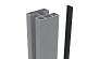 Boston alu klikprofiel zwart 0,6x2,4x190cm tbv alu H paal L-190cm RAL9005