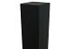 Boston alu poortpaal zwart 9x9x275cm hol dikte 4mm RAL9005