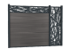 Boston Decopaneel Hera horizontaal zwart 30x175cm dikte 2mm RAL9005
