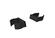 Boston plastic rhombus wedges zwart 22st links + 22st rechts RAL9005