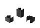 Boston plastic wedges zwart 1,5cm (66pcs) RAL9005