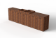 Kliko-ombouw 240L - 2 stuks corten met klep