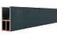 Boston alu versterkt profiel 2,5x3,5x175cm RAL7016