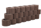 Cirkelflor mini bruin/rood 30x20x20cm