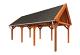 Buitenverblijf Zadeldak XL 820x440x425cm (bxdxh)