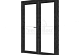 Steel Look deur 01-dubbel 75x206cm+kozijn163,6x213,6cm incl dub.glas, hang- en sluitwerk
