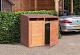 Containerberging dubbel 150x75x135cm hardhout