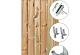 Tuindeur Privacy 195x150cm recht geimp met rvs slot + ijzeren frame