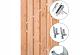 Tuindeur Privacy 195x100cm recht douglas met rvs slot + ijzeren frame