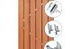 Tuindeur Privacy 195x120cm recht hardhout met rvs slot + ijzeren frame