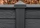 Beton afdekpet 14x14x5cm T-model antraciet gecoat met diamantkop