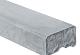Beton afdekkap vlakke kop 200cm wit/grijs tussenmodel