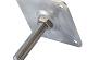 Hoogteverstelling deluxe RVS M16 plaat 10x10cm