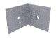 Cobra hoekbeslag 28x35x35mm voor 30x50mm alu per 20 stuks in set, incl schroef torx 4x20 (1032)
