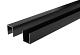 Boston alu U-lijst start/top zwart 2,5x3x175cm zonder connectoren RAL9005