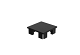 Boston pvc paalkap voor poortpaal zwart 9x9cm RAL9005