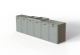 Kliko-ombouw 240L - 2 stuks taupe met tuinbak