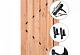 Tuindeur Privacy 195x120cm recht douglas met zwart slot + zwart ijzeren frame