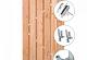 Tuindeur Privacy 195x140cm recht douglas met rvs slot + ijzeren frame